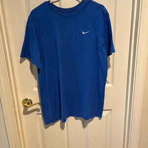 The Nike Tee, Royal Blue with White Swoosh, Athletic Cut, Size XL